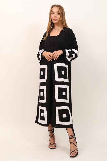 ENSEMBLE CAPE CARREAUX